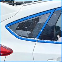 Car Styling For Ford Focus Hatchback 2012-2017 Rear Triangle Window Blind Shades Louver Vent Cover Sticker Trim Auto Accessories