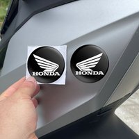 1 Pair 3D Motorcycle Modified Car Stickers Resin Round Decals Moto Sticker For HONDA Hornet NT1100 CBR Shadow PCX VFR XADV Forza