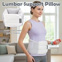 Lumbar Support Pillow for Sleeping, Adjustable Wrap Around Lumbar Cushion Belt Waist Support Pillow for Bed Office Chairs Car