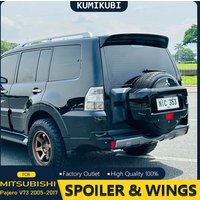 For Mitsubishi Pajero V73 2005-2017 Without Light Spoiler High Quality ABS Material Rear Wing Roof Spoiler Gloss Black Or White