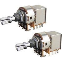 FLEOR 2PCS Push Pull Potentiometers Short Shaft Guitar Pots 500K /250K for Electric Guitar Bass