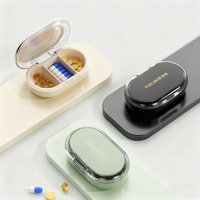 Portable Medicine Box Packaging Box Moisture-proof Travel Three Compartment Storage Medicine Box Portable Medicine Storage Box