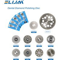 5pcs/Pack Dental Ultra-thin Double Sided Sand Porcelain Cutting Disc Mandrel Denspay Supplier Diamond Polishing Tools