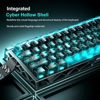 AULA HERO68XS Tri-Mode Magnetic Switch Gaming Keyboard Wireless 68 Keys 8000Hz 6000mAh RGB Hollow Out Custom Mechanical Keyboard
