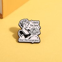 I Baked Some Shut The Fucupcakes Enamel Pins Cute Devils Angels Brooch Backpack Lapel Badge Funny Jewelry Gift For Friends
