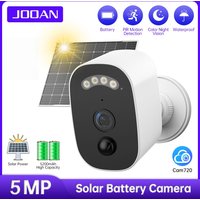 JOOAN 5MP Solar Security Camera Outdoor Wireless 2.4G WiFi Long Standby Battery Camera Human Detection Color Night Vision