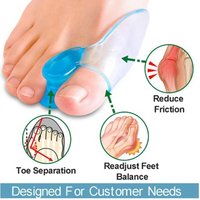 2pc Silicone Toe Splitter Correction Device For Hallux Valgus Large Foot Bone Separation Toe Sleeve Toe Splitter Manicure Tools image 4