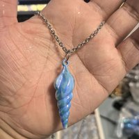 Game Stardew Valley Mermaid's Pendant Cosplay Necklace Blue Sea Snail Choker Fashion Collarbone Chain Jewelry Accessories