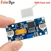 Estardyn XL4015 5A DC-DC Step Down Adjustable 4-38V to 1.25-36V Lithium Charger Board for LED w/ Heat Sink