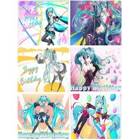 Hatsune Miku Theme Girl Birthday Party Decor Photography Backdrop Poster Custom Cartoon Child Room Poster Photo Background Props