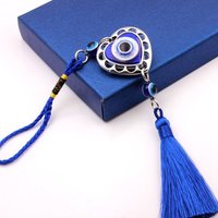 Pendant Colorful Bead Braided Rope Wall Hanging Demon Eye Pendant Car Hanger Decoration Home Wall Hanger Blue Eye Key Chain