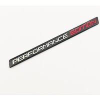 Performance Edition Logo Emblem 3D Aluminium Black Car Rear Trunk Side Fender Decal Sticker Auto Racing Sport Motorcycle Badge