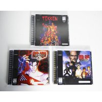 PS1 Tekken Series With Manual Copy Disc Game Black Bottom Unlock Console Station 1 Retro Optical Driver Video Game Part