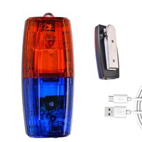 Warning Strobe Shoulder Lights LED Red Blue Caution Emergency Light USB Rechargeable Flashing Shoulder Lamp For Night Running