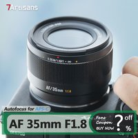 7artisans AF 35mm F1.8 APS-C Standard Prime Auto Focus Mirrorless Camera Lens for Portrait Photography with Sony E Fujifilm X Z