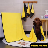 Hot Pet Absorbent Towel Microfiber Dog Bathing Towel Dog Bathrobes Wiping Cloth