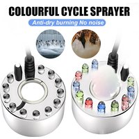 Halloween Mist Maker Light Fogger Witch Pot Cauldron Fountain Pond Fog Machine Atomizer for Halloween Christmas Party Decoration