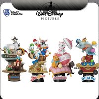 Beast Kingdom Disney Classic Animation Diorama Figure Set Pinocchio DuckTales Dumbo Anime Figure Model Ornaments Genuine