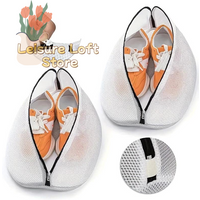 Large Mesh Laundry Bag For Shoes Trainers With Zips Boots Washing Organizer For Machine Use Sneaker Protection