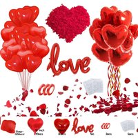 18-inch heart-shaped balloon red love letter balloon set rose petals Valentine's Day party anniversary wedding decoration