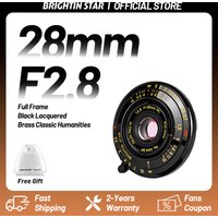 Brightin Star 28mm F2.8 Full Frame Manual Focus Lens for Leica M Mount Camera Lens Compatible with M2 M3 M4 M5 M6 M7 M8 M9 M9P