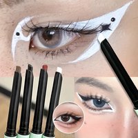 Matte White Eyeliner Gel Pen Waterproof Smudge-proof Eye Liner Long-lasting Lying Silkworm Pencil Smooth High Pigment Eye Makeup