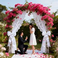 14 Pieces, Excluding Vase, Outdoor Artificial Rose-Red Bougainvillea Vine Wreath Branches, Artificial Flowers for Home Decoration, Suitable for Indoor Decoration Wedding, Garden Party, Balcony Outdoor