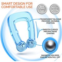 1/2pcs Anti Snoring Devices Silicone Magnetic Anti Snore Stop Snoring Nose Clip Sleep Tray Sleeping Aid Apnea Guard Night Device