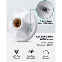 Wired 220V Direct Power E27 Socket Security Monitor 90 Degree Fixed Focus HD Video Link WiFi App 365D Continuous Operation Unit