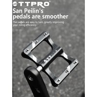AliExpress TTPRO Universal Bike Pedals for MTB/Road Bikes TTPRO PD24 Ultralight Wide CNC Aluminum Alloy with Sealed Bearings & Cr-Mo Axle