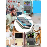 Handheld Game Console 500 Classic Games LCD Portable Retro Video Mini Game Console Rechargeable Great Gift for Kids and Adults