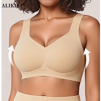 Women Seamless Wireless Supportive Bra Push Up Jelly Bras Comfort Soft No Underwire Full Coverage T-Shirt Bra Plus Size