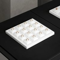 Light Luxury Jewelry Display Shelf High end Leather Ring Necklace Earring Counter Jewelry Display Tray