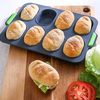 1PC Non-Stick Bread Mold Party DIY Mini Baguette Baking Tray Silicone Round Baker Baking Tool Baguette Pan
