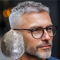 Undetectable Prosthesis Super Natural Hairline 1B80 1B40 Gray Blonde Brown Durable Microskin Men Toupee Thin HD Wigs 100% Human