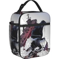Great Wave Godzillaed Insulated Lunch Bag Large Lunch Container Thermal Bag Tote Lunch Box Beach Outdoor Girl Boy