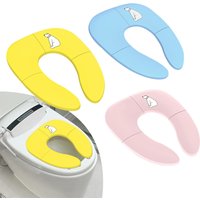 Foldable Toilet Seat Reusable Portable Potty Ring Toilet Cushion Toilet pad Toilet Ring for travel Use Toddler Girls Child