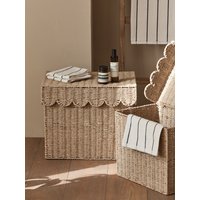 Nordic Handwoven Storage Basket Toy Organizer Covered Wicker Basket Household Item Sorting Box Living Room Storage Solution