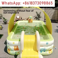 Inflatable swimming pool Children's household pool Outdoor large courtyard folding water slide