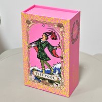 12x7cm Waterproof Durable PET Plastic Tarot Pink & Rose Gold Foil Tarot Cards 78-Card Deck with Box