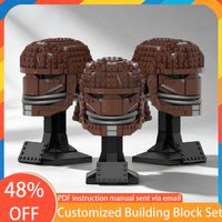 560 PCS Helmets Helmet MOC Customize Modular Building Block Model Popular Brick Creative Design Simple DIY Toy Christmas Gift