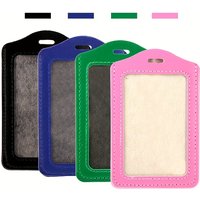 PU Material Vertical Card Waterproof Card Holder For Office, Employee, Student, Credit Card, Badge, ID Card Holder