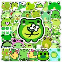 Funny Frog Stickers Cartoon Kawaii DIY Toy Gift Waterproof Graffiti Decal for Laptop Phone Scrapbook Luggage Bottles Decorative