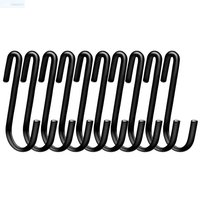 10PCS Multifunctional S-Hooks Stainless Steel Kitchen Bathroom Hanging Rack for Plants Bags Towels Storage Space Saver