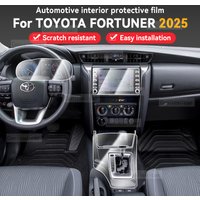 Für TOYOTA FORTUNER 2025, Auto Panel Film Dashboard Bildschirm Schutz Aufkleber Innen Anti-Scratch Film Zubehör