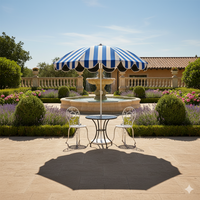 Adjustable Height Umbrella UPF50+ Portable Durable Garden Sunshade Umbrella (Base Not Included) Commercial UV Protection for Cou