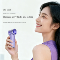 USB rechargeable portable handheld fan, mini, silent, strong wind, digital display, cooling, outdoor travel, household small fan