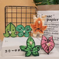 Hot Zelda Plush Keychain Changeable Sounding Korok Plush Cartoon Anime Stuffed Toy Green Leaves Doll for Kids Birthday Gifts