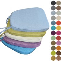 "Horseshoe Dining Chair Cushion Windsor Chair Cushion High Density Foam Cushion With Rope Breathable Linen Office Stool Cushion