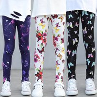 Spring Autumn Thin Girls Leggings Kids Fashion Pants Teen Student Soft Wild Tight For 3-12 Years Children Casual Trousers